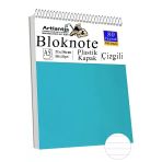 Telli Masaüstü Not Defteri Çizgili A5 Orta Boy 1 Adet Masa Üstü Plastik Kapaklı Spiralli Bloknot Blocknote 80 Yaprak