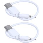 Telmba Apple Ipod Shuffle 1. 2. Nesil Şarj Cihazı Için 2x Beyaz USB Veri Senkronizasyon Kablosu (Yurt Dışından)