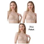 Telsiz Içi Boş Kaplı Lotus Balensiz Sütyen 3Lü Ten Rengi Bej 85B