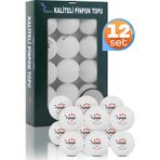 Telvesse 12 Adet 3 Yıldız Kutulu 40+ Gazlı Pinpon Topu Turuncu Masa Tenisi Topu Pingpong Topu Beyaz