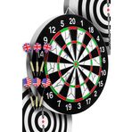Telvesse 18" İnç Semi-Profesyonel Büyük Boy Dart Seti 6 Oklu Çift Taraflı Kalın Dart Tahtası Metal Dart 45 cm