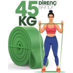 Telvesse 45KG Barfiks Lastiği Gym Resistance Band Antrenman Kas Geliştirme Bandı Yeşil (Ultra Sert)