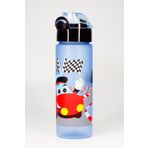 Telvesse Çocuk Su Matarası Tritan Pipetli Su Şişesi Arabalı Okul Suluğu Pipetli BPA'sız 550 mL Mavi T0101