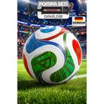 Telvesse Futbol Topu Pro 2026 Dünya Kupası Trios Pompalı Set Dayanıklı Sert Zemin Halı Saha Topu No:5