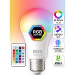 Telvesse Kumandalı RGB Renkli LED Ampul 9W E27 Parlaklık | Renk Değiştiren Dimmerli LED Aydınlatma Lamba