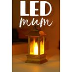 Telvesse LED Mum Mini Dörtgen Tip Pil Dahil Dumansız Alev Ledli Yapay Dekoratif Mum Dekor Işığı Altın PT434 - 1 Adet