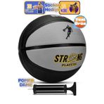 Telvesse Strong Basketbol Topu Pompalı Full Kauçuk Dayanıklı Deep Channel Kabartma No:7 B12 Gri