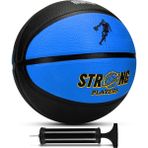 Telvesse Strong Basketbol Topu Pompalı Full Kauçuk Dayanıklı Deep Channel Kabartma No:7 B12 Mavi - 7 Numara