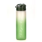 Telvesse Su Matarası Tritan Geniş Ağız Su Şişesi Gradient Type Spor Matarası Suluğu BPAsız 630 mL Yeşil 0111