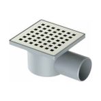 Tema 10X10 50 mm Kare Yandan Çıkışlı Yer Süzgeci