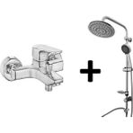 Tema Eca Niobe Banyo Bataryası + Tema Rain Tondo Tepe Duş Seti