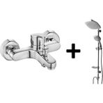 Tema Eca Spil Banyo Bataryası + Tema Rain Bianco Tepe Duş Seti