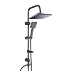 Tema Rain Plus Tetra Sürgülü Banyo Duş Takımı Seti Mat Siyah