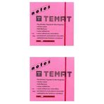 Temat 75 X 75 mm 2'li Fosforlu Pembe Postit - Yapışkanlı Kağıt