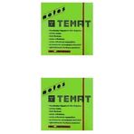 Temat 75 X 75 mm 2'li Fosforlu Yeşil Postit Yapışkanlı Kağıt