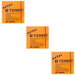 Temat 75 X 75 mm 3'lü Fosforlu Turuncu Postit - Yapışkanlı Kağıt