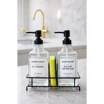 TEMBAY Metal Standlı İkili Cam Sıvı Sabunluk Seti 500 ml