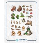 Tembel Hayvan Stciker Set 25 Parça Telefon, Tablet, Defter, Laptop Sticker