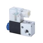 Temhyu 3V1-06/08/M5 Pnömatik Kontrol Solenoid Valfı İki konumlu Üç Yollu Silindir Geri Verme Valfı (3V1 M5, DC12V)