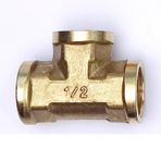 Temhyu G1/8 G1/4 G3/8 G1/2 Pnömatik Tesisat Pirinç Boru Bağlantısı Erkek/Dişi Dişli Tee Tipi Bakır Bağlantı Elemanları Su Yağı Gaz Adaptörü (Renk: Dişi-F-F, Boyut: 1/2")
