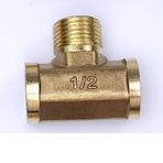 Temhyu G1/8 G1/4 G3/8 G1/2 Pnömatik Tesisat Pirinç Boru Bağlantısı Erkek/Dişi Dişli Tee Tipi Bakır Bağlantı Elemanları Su Yağı Gaz Adaptörü (Renk: Dişi-F-M, Boyut: 1/4")