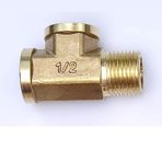 Temhyu G1/8 G1/4 G3/8 G1/2 Pnömatik Tesisat Pirinç Boru Bağlantısı Erkek/Dişi Dişli Tee Tipi Bakır Bağlantı Elemanları Su Yağı Gaz Adaptörü (Renk: Dişi-M-F, Boyut: 1/2")