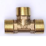 Temhyu G1/8 G1/4 G3/8 G1/2 Pnömatik Tesisat Pirinç Boru Bağlantısı Erkek/Dişi Dişli Tee Tipi Bakır Bağlantı Elemanları Su Yağı Gaz Adaptörü (Renk: Erkek-M-M, Boyut: 3/4")