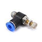 Temhyu Hava Pnömatik Hız Akış Kontrol Cihazı Hava Akımı Sınır Valfi Boru Bağlantısı 4 mm 6 mm 8 mm 10 mm 12 mm Tüp 1/8 "1/4" 3/8" 1/2" BSP Erkek (Renk: SL4-M5)