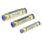 Temhyu Pnömatik Çek Valf Konnektörü Hava Gazı Tek Yönlü Valf Pirinç Valf Hava Kompresörü Boru Bağlantı Adaptörü 6 mm 8 mm 10 mm 1/4 Hortum Tüpü (Renk: CV-Mavi, Boyut: A-4mm)