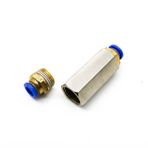Temhyu Pnömatik Çek Valf Pirinç 4m 6mm 8mm 10mm 1/4 3/8 1/2 İnç Boru Bağlantı Adaptörü Hava Kompresörü Hava Tüpü için Tek Yönlü Valf (Renk: CV-Mavi-PC-14mm)