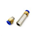 Temhyu Pnömatik Çek Valf Pirinç 4m 6mm 8mm 10mm 1/4 3/8 1/2 İnç Boru Bağlantı Adaptörü Hava Kompresörü Hava Tüpü için Tek Yönlü Valf (Renk: CV-Mavi-PC-6mm)