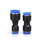 Temhyu PU/PG Pnömatik Konektör 4 mm 6 mm 8 mm 10 mm Plastik Boru Bağlantı Hortumu Hızlı Hava Valfi PG6-4 PG6-8 PG6-10 İtmeli Düz Konektör (Renk: PG16-10)