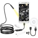 Temiz Pazar 3ın1 Mıcro Usb+Type-C+Usb A) Androıd Uyumlu 8 mm Işıklı 5 Metre Endoskop Yılan Kamera