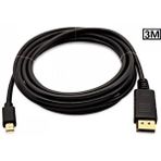 Temiz Pazar 3m Metre Mini Displayport To Displayport Kablo 3 Metre Mini Displayort Kablo Siyah