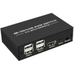 Temiz Pazar 4306 HDMI Kvm Switch 2 Port USB Type C 2 Pc Tek Kasa Klavye Mouse Kontrol Çoklayıcı - Siyah