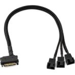 Temiz Pazar 4597 Sata Power To Fan Çevirici 3 Port Y Pin Pwm Çoklayıcı Splitter Fan Kablosu