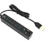 Temiz Pazar 4691 USB Hub 6 Port Microsd Tf Sd Kart Okuyucu Çoklayıcı - Siyah