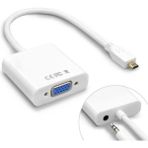 Temiz Pazar Micro HDMI To VGA Çevirici Dönüştürücü Adaptör (Ses Destekli)