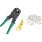 Temiz Pazar Network Pensesi Jack RJ45 RJ11 Rj9 Sıkma Pensesi Jak Cat5 + 100 Adet Konnektör