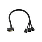 Temiz Pazar Sata Power To Fan Çevirici 3 Port Y Pin PWM Çoklayıcı Splitter Fan Kablosu