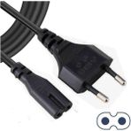 Temiz Pazar Teyp Fişi - Notebook Adaptör Işıldak Power Güç Kablosu 2 Pin 1.5 Metre