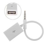 Temiz Pazar Usb To Aux Kablo Stereo Dişi Ses 3.5mm Mp3 Player Telefon Otg Kulaklik Beyaz