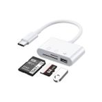 Temiz Pazar USB Type C To Sd Microsd Tf Kart Okuyucu USB 3in1 Çevirici Dönüştürücü Adaptör