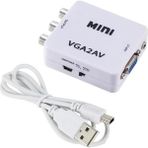 Temiz Pazar VGA To Av 3rca Video 1080P Çevirici Dönüştürücü Adaptör 3.5mm Destekli