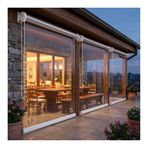 Temizle Su Geçirmez Stor Perde, Şeffaf PVC Dış Mekan Stor Perde Kör, Açık Pergola Veranda Balkon Banyo Penceresi için HD Şeffaf Rulo Perde(W95*H140cm/W37.4*H55.11in)