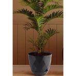 TEMMUZ HOME 15 Litre Dekoratif Prizma Desenli Büyük Boy Tabaklı Plastik Saksı Yakamoz No6 32,5cm 28,5cm