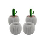 TEMMUZ HOME 4 Adet 0.15 Litre Mini Mercan Kaktüs Sukulent Saksısı Minik Plastik Saksı No 1