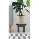 TEMMUZ HOME 9.2 Litre Dekoratif Prizma Desenli Büyük Boy Tabaklı Plastik Saksı Yakamoz No5 27.5cm 24cm