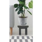 TEMMUZ HOME 9.2 Litre Dekoratif Prizma Desenli Büyük Boy Tabaklı Plastik Saksı Yakamoz No5