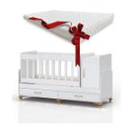 Temosan Kapaklı ve Çekmeceli Altın Ayak Detaylı Sallanır Karyola Olabilen Bebek Beşiği 60 x 120 Konforlu Tasarım